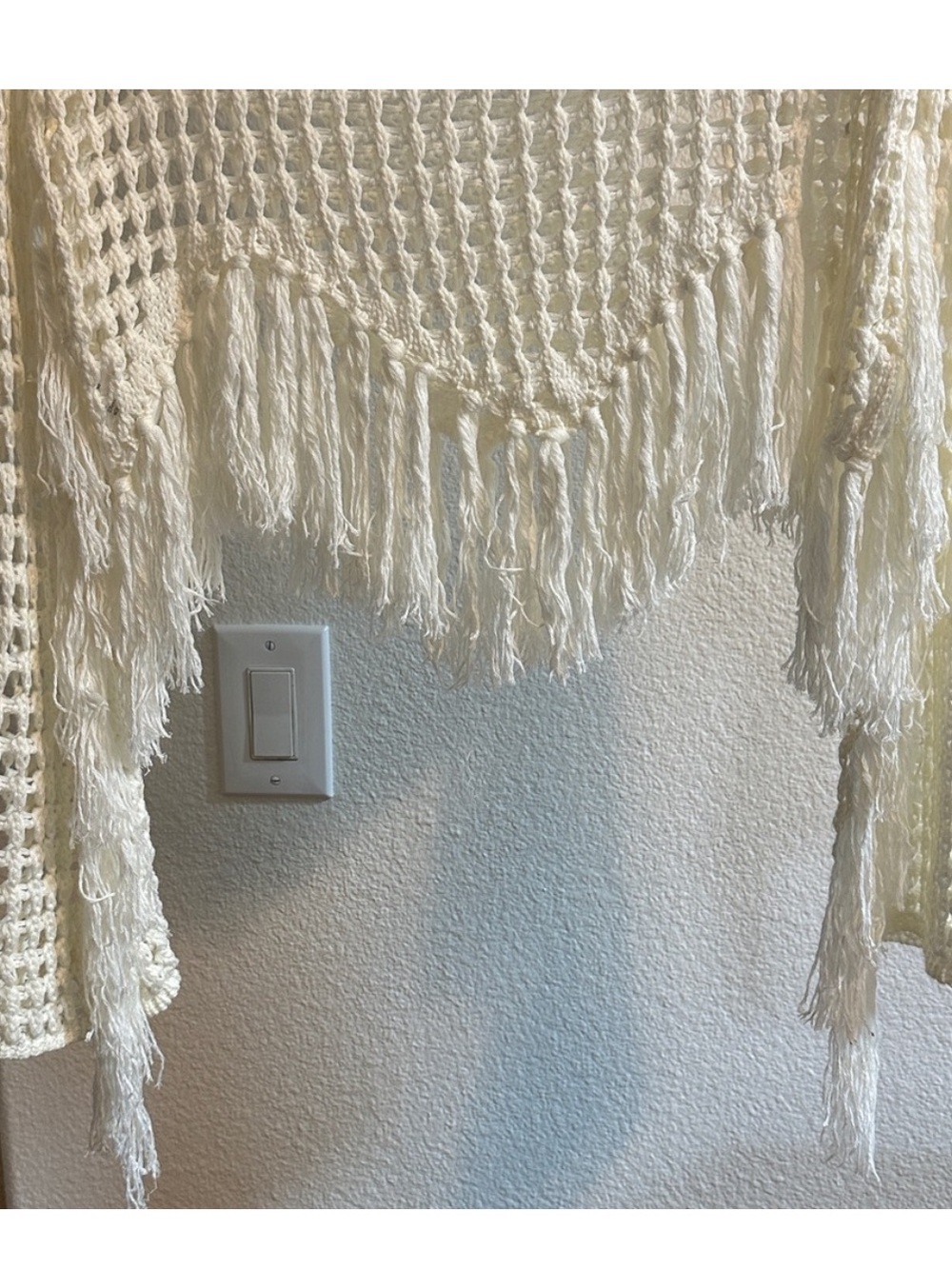 BaeVely Women's Open Knit Medium Fringe Sweater - Picture 7 of 9